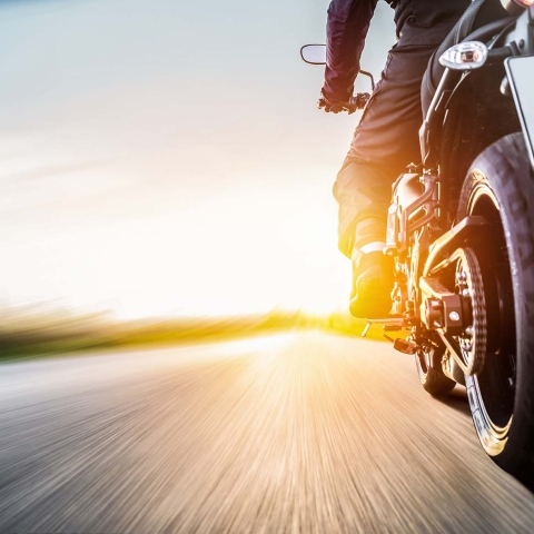 Motorcycle on the road