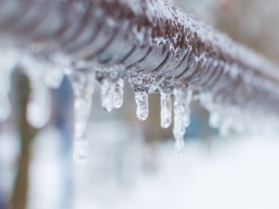 Frozen pipes in winter