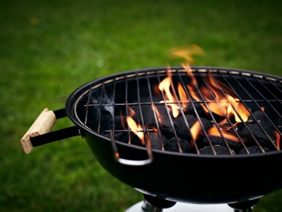 A charcoal grill